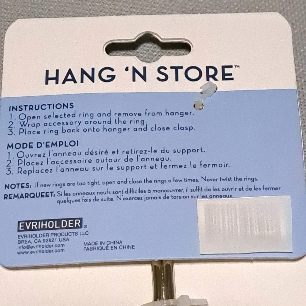Accessory Organizer Hang Silver Open Ring Purchase Scarves Belts Ties Jewelry‎